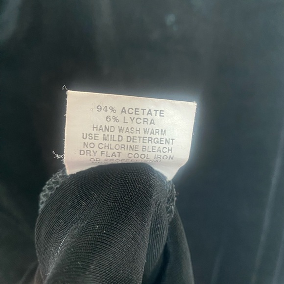 Vtg Mark Singer Softwear 90s Black Jersey Cardigan Knit Open Front Medium Petite - Picture 12 of 12